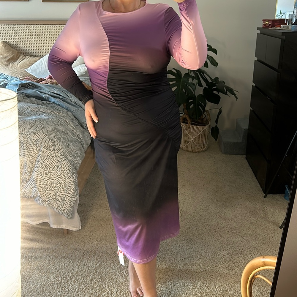 New with tags! Asymmetrical midi dress